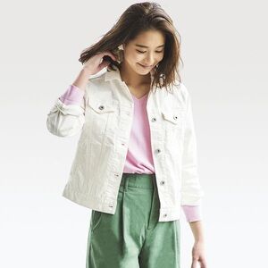 Uniqlo White Denim Jacket